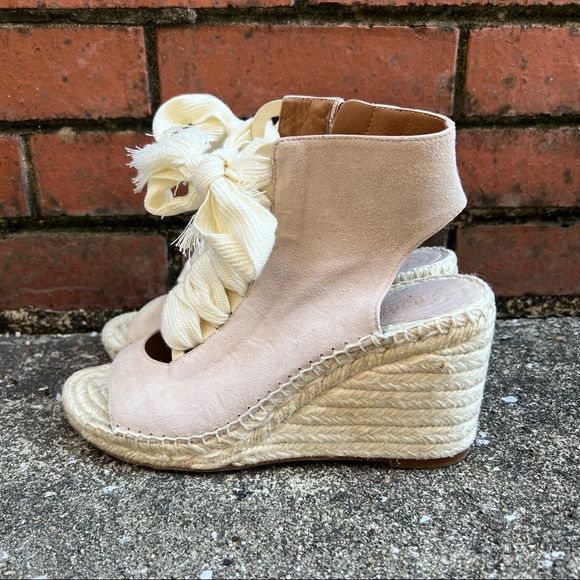 Cholé Espadrille Wedge Ankle Booties Size 38 - Picture 3 of 9